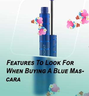Blue mascara makeup look