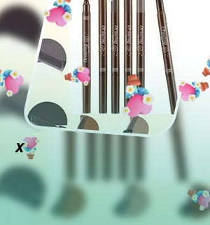 Coloured eyebrow pencil