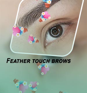 Feather blading eyebrows