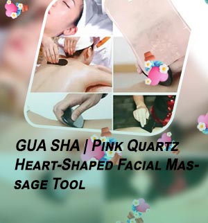 Gua sha rose quartz facial massage tool