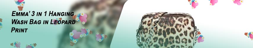 Leopard print wash bag