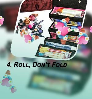 Roll out makeup bag